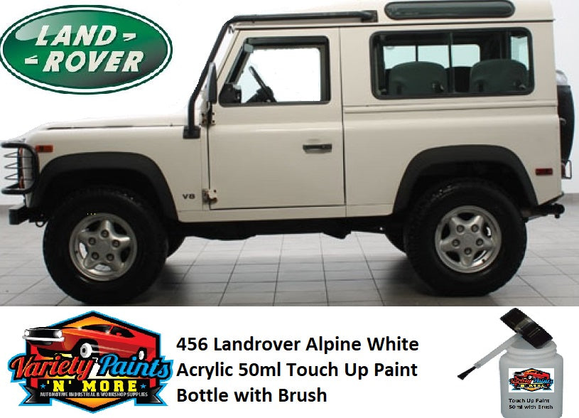 456/NUC Landrover Alpine White Acrylic Touch Up Bottle 50ml with brush