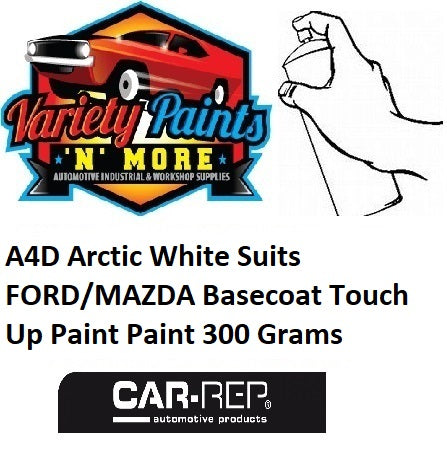 A4D/2FU/SWU Arctic White Ford/Mazda  Basecoat Touch Up Paint Paint 300 Grams