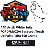 A4D Arctic White Suits FORD/MAZDA Basecoat Touch Up Paint Paint 300 Grams