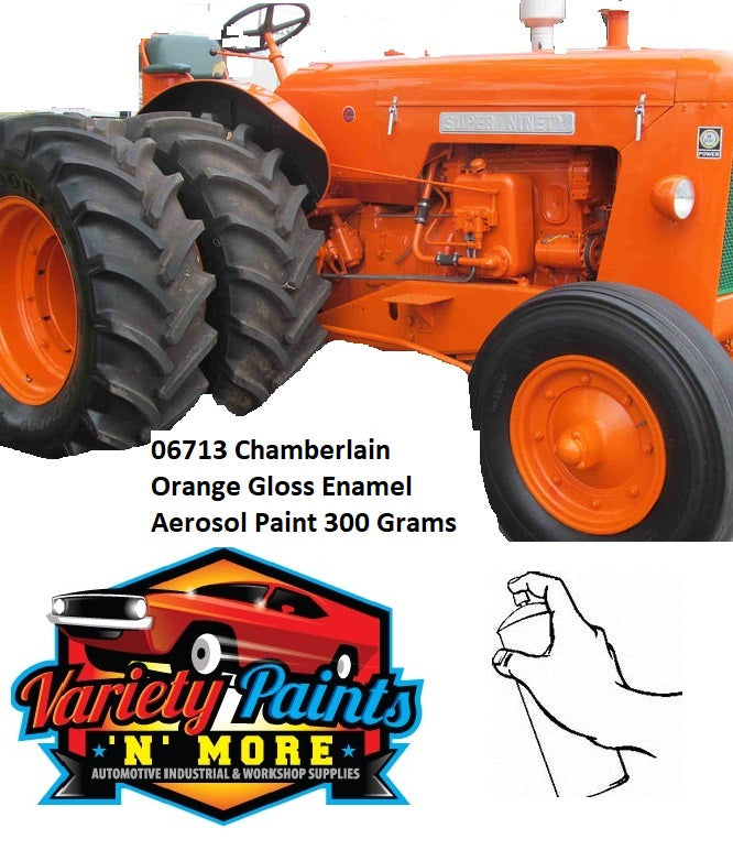 06713 Chamberlain Orange Gloss Enamel Aerosol Paint 300 Grams
