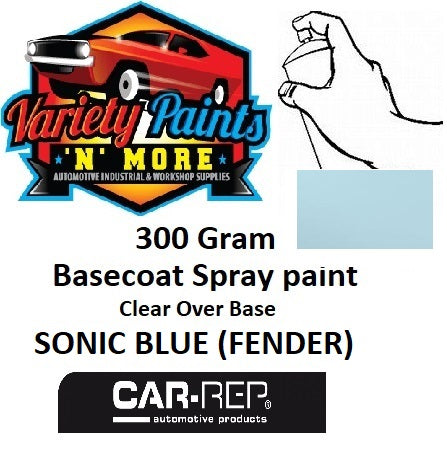 Sonic Blue Basecoat Suitable for Fender Guitar Touch Up Paint 300 Grams