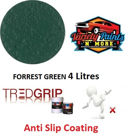Tredgrip Forrest Green Water Based Non Slip Coating   4 Litres