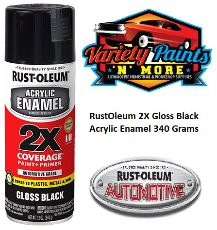 RustOleum 2X Gloss Black Acrylic Enamel 340 Grams