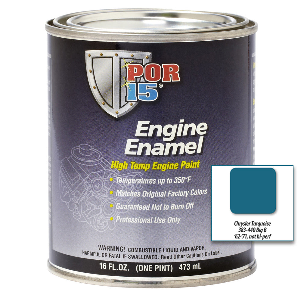 POR15 Chrysler TURQUOISE High Temperature Engine Enamel Paint 473ml