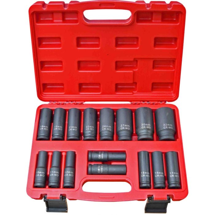 16pc DEEP IMPACT SOCKET SET