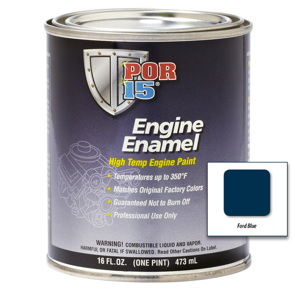 POR15 Ford Blue High Temperature Engine Enamel Paint 473ml