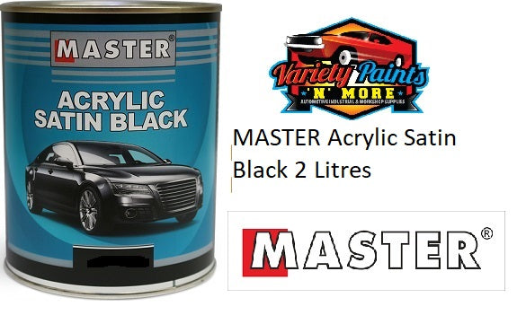 Master Acrylic Satin Black 2 LITRES SB2*