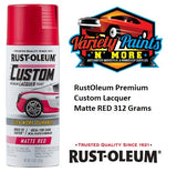 RustOleum Premium Custom Lacquer Matte RED 312 Grams