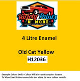 Old Cat Yellow Industrial Enamel 601 Spray Paint 4 Litre  