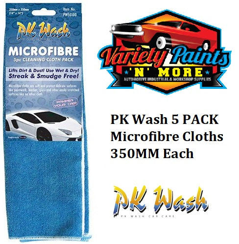PK Wash 5 PACK Microfibre Cloths