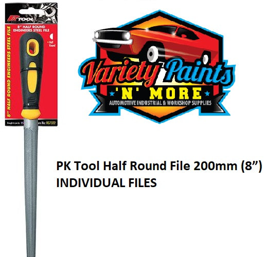 PKTool Half Round File 200mm (8”) INDIVIDUAL FILES