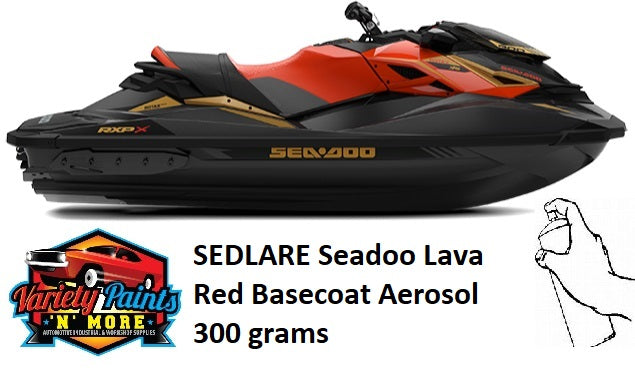SEDLARE Lave Red SEADOO Jet Ski  Basecoat  Aerosol Paint 300 Grams