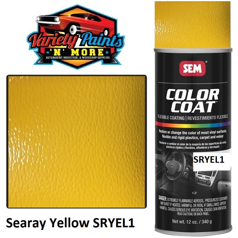SRYEL1 Sea Ray Yellow SEM Colourcoat Vinyl Aerosol 300 Grams 1IS 74A 1IS 77A