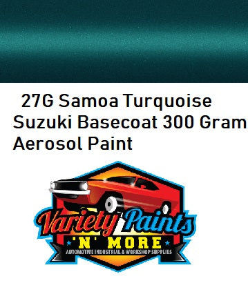 27G Samoa Turquoise SUZUKI Basecoat  Aerosol Paint 300 Grams