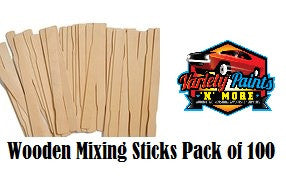 Wooden Paint Mixing Sticks 100 Pack 33.5mm Long x 25mm wide