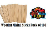 Wooden Paint Mixing Sticks 100 Pack   